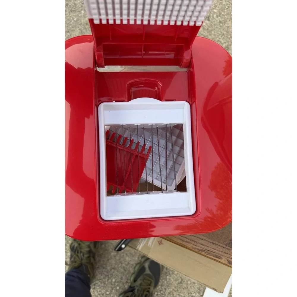Red Kitchen Chopper Slicer Dicer Container Set Food Prep Storage Lot‎